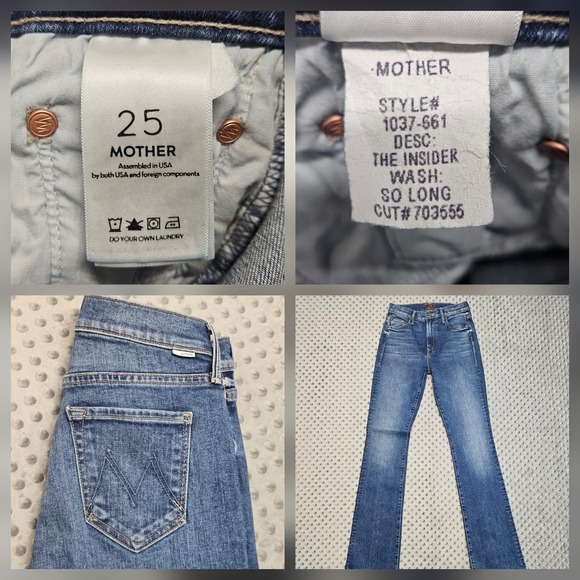 MOTHER The Insider Jeans In So Long 33" Size 25 Womens - Picture 1 of 15